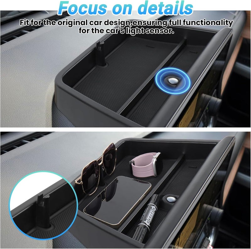 Sinminou Center Console Organizer Compatible with 2023-2025 2026 Toyota Grand Highlander Interior Accessories, Console Organizer Tray ＆ Dash Holder Storage Box Insert Tray with Sunglasses Holder - Image 5